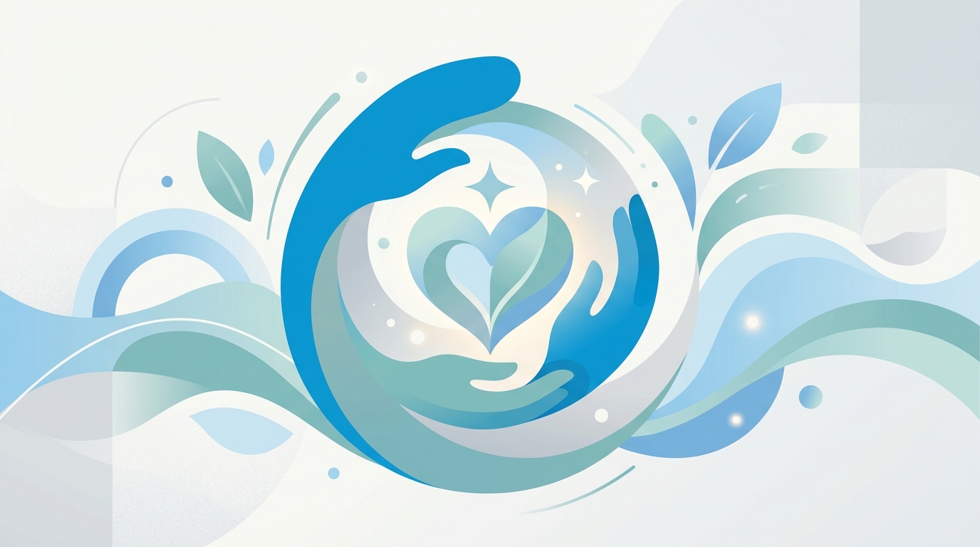 Calming emotional support illustration